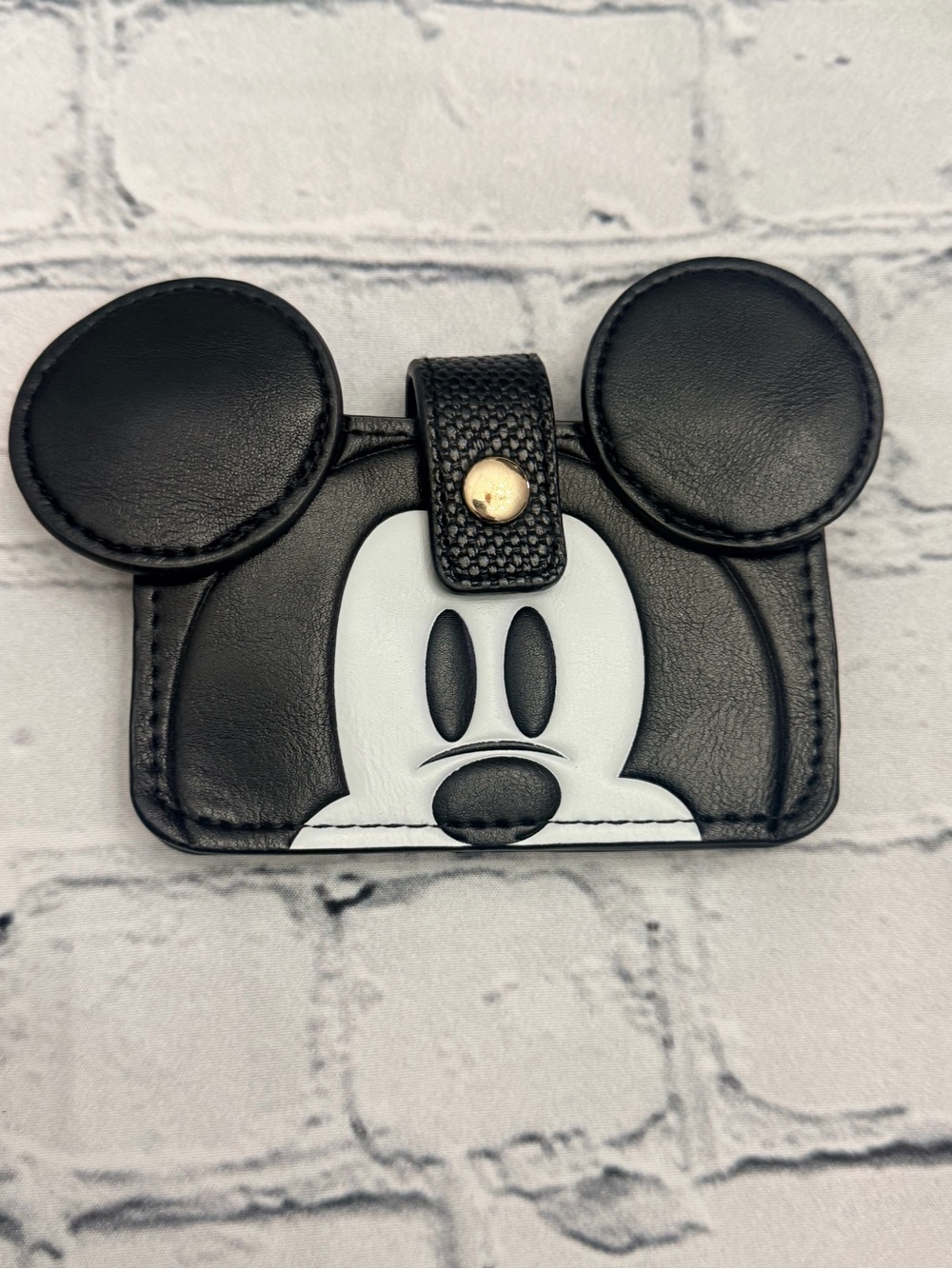 Disney Black & White Mickey Mouse Accordion Card Holder with Ears